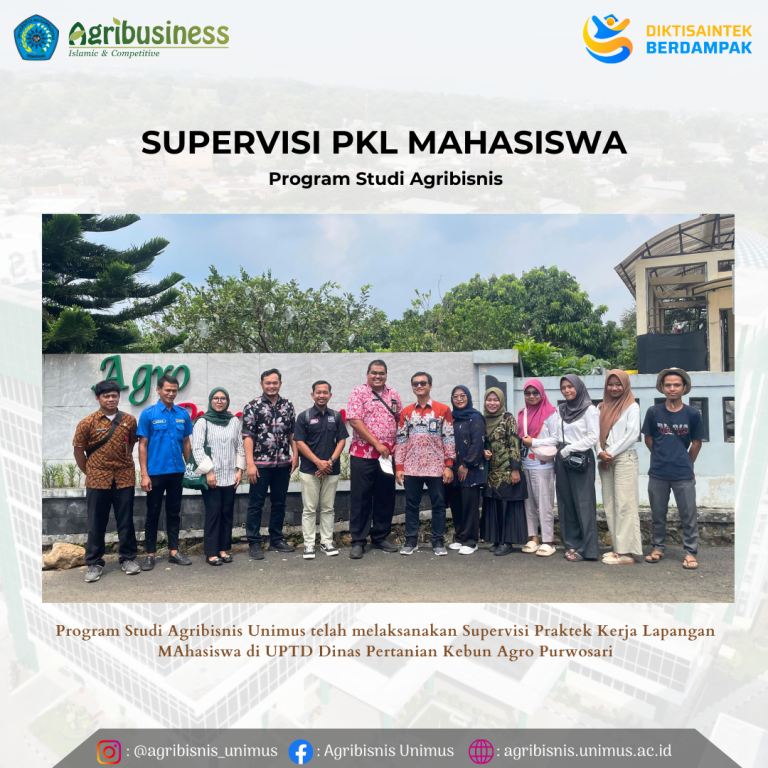 Dosen Agribisnis UNIMUS Supervisi PKL Mahasiswa di UPTD Kebun Agro Purwosari