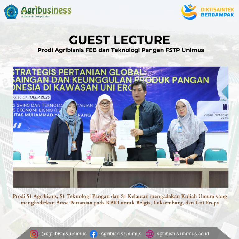 Kuliah Umum Bahas Daya Saing Produk Pangan Indonesia di Uni Eropa